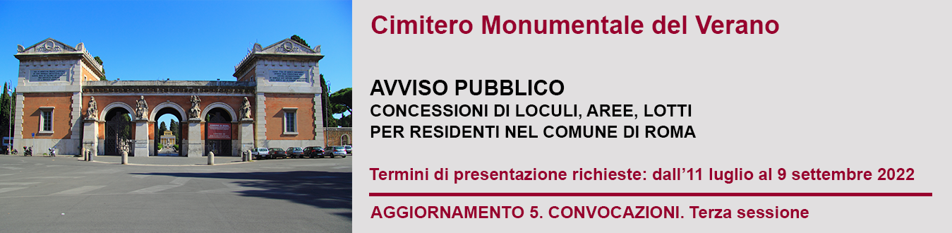 https://www.cimitericapitolini.it/news/464-avviso-pubblico-concessioni-di-loculi-aree-e-lotti-nel-cimitero-monumentale-del-verano.html